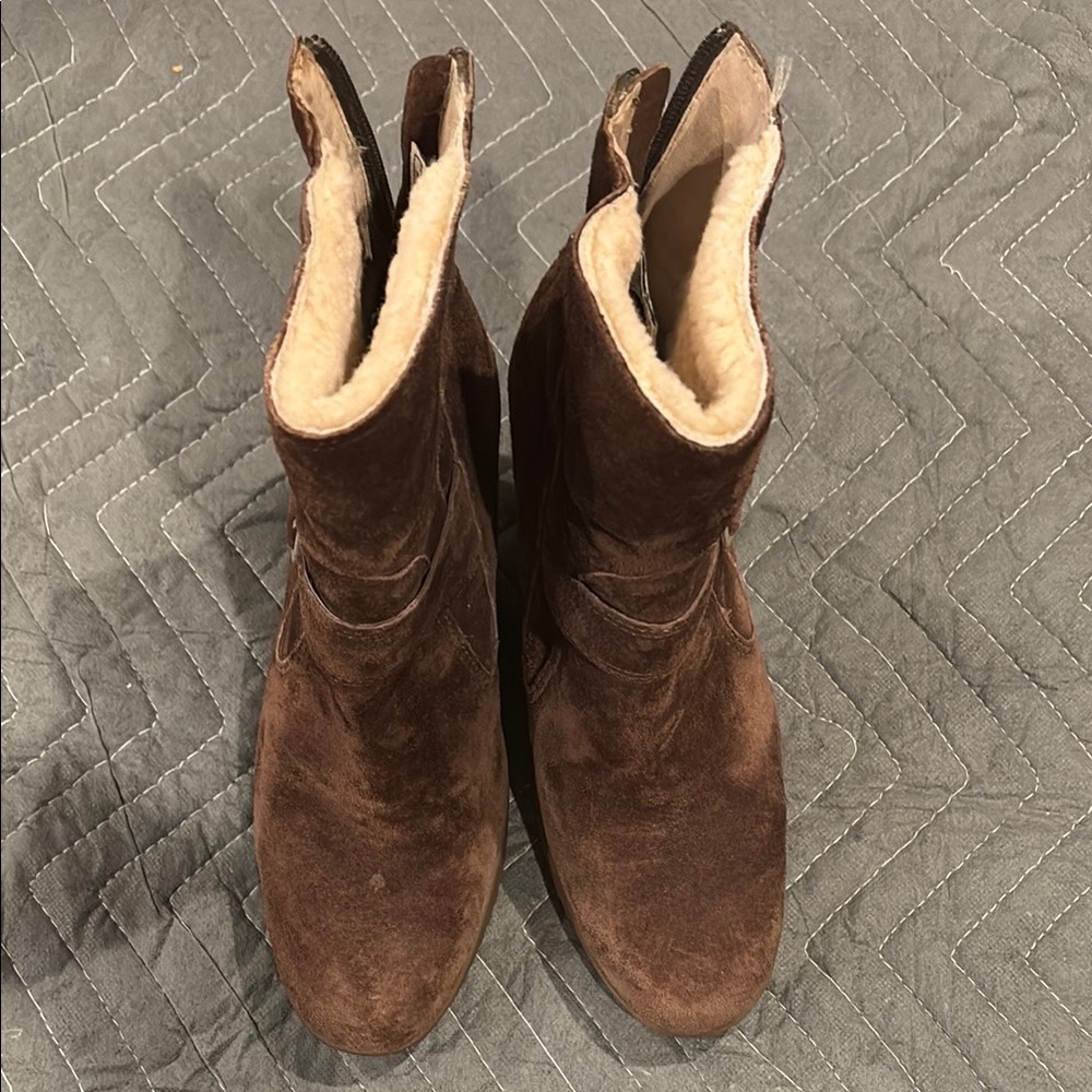 Brown Suede Ankle Boots